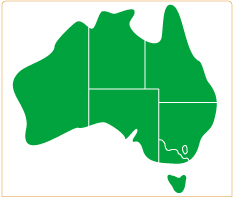 Map of Australian States